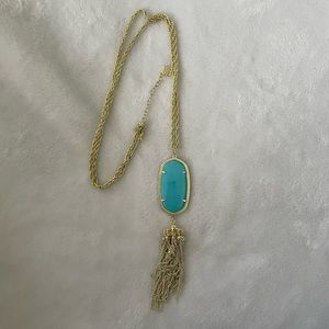 NWT Kendra Scott beautiful turquoise and gold necklace